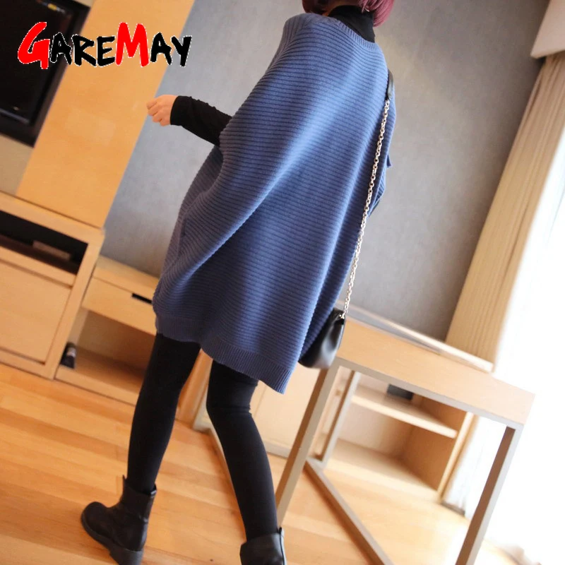 Женский вязаный жилет теплый осенний Свободный Длинный свитер без рукавов