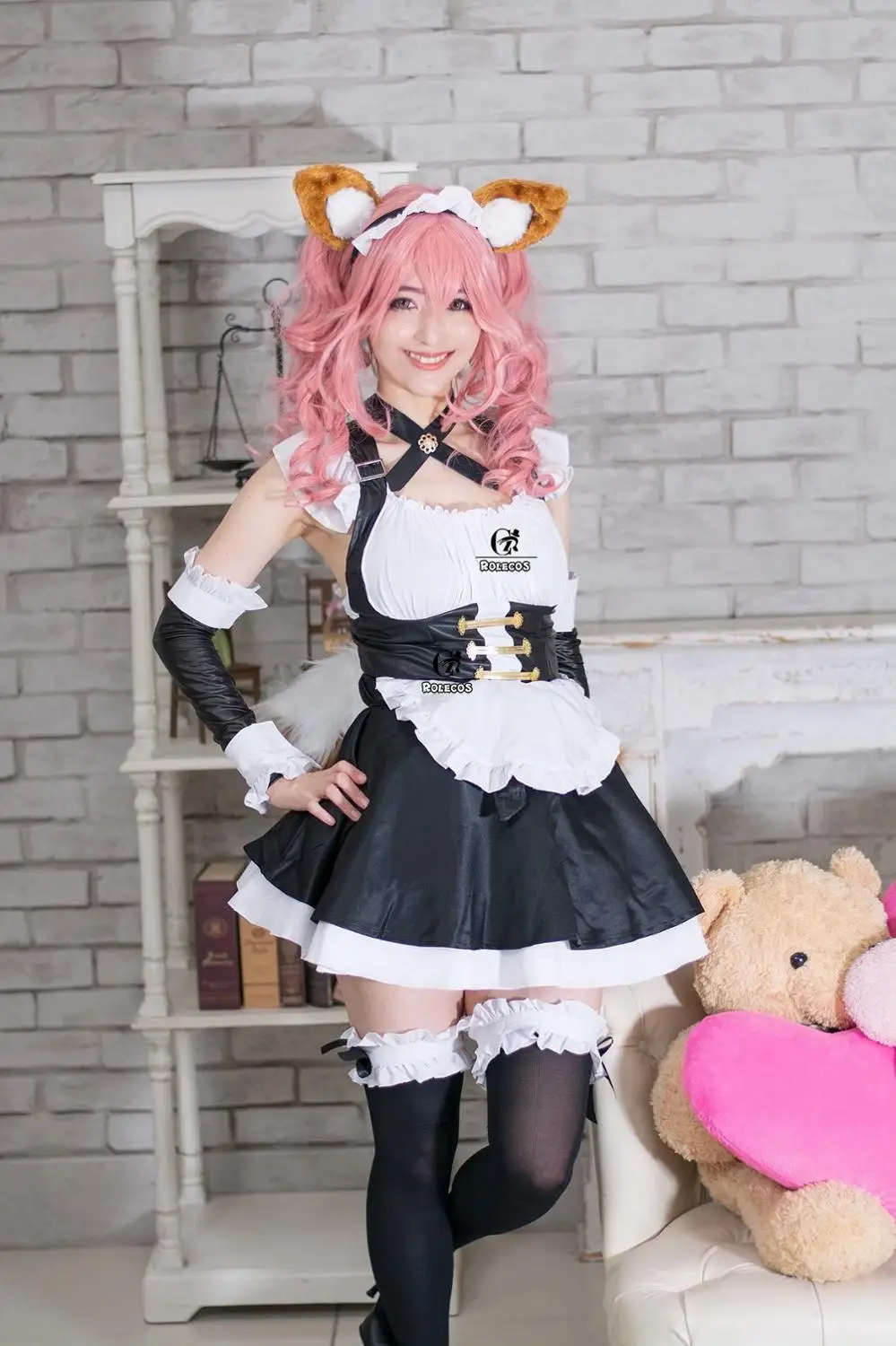 ROLECOS Fate Grand Order Косплей Костюм Tamamo no Mae косплей костюм платье горничной Fate/EXTRA FGO Хэллоуин Вечеринка полный комплект