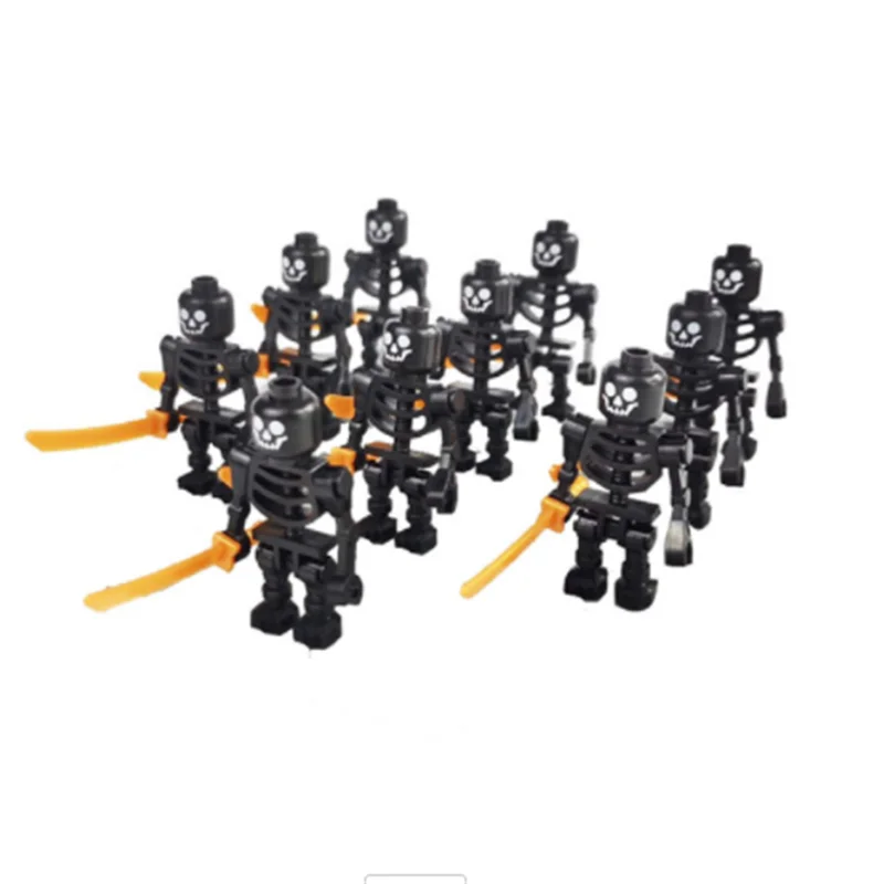 

Ninja Skeleton (Straight Arms / Swivel Arms) Caribbean Pirates Castle Building Block Solid Figure