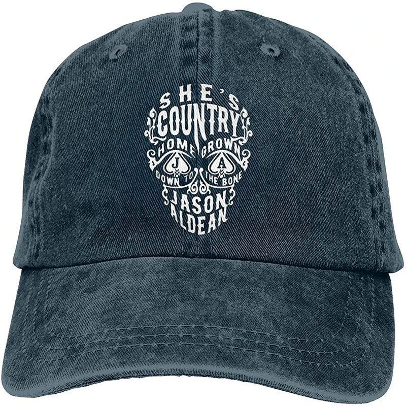 

Jason Aldean Hats Washed Adjustable Cowboy Hat Denim Baseball Caps Unisex