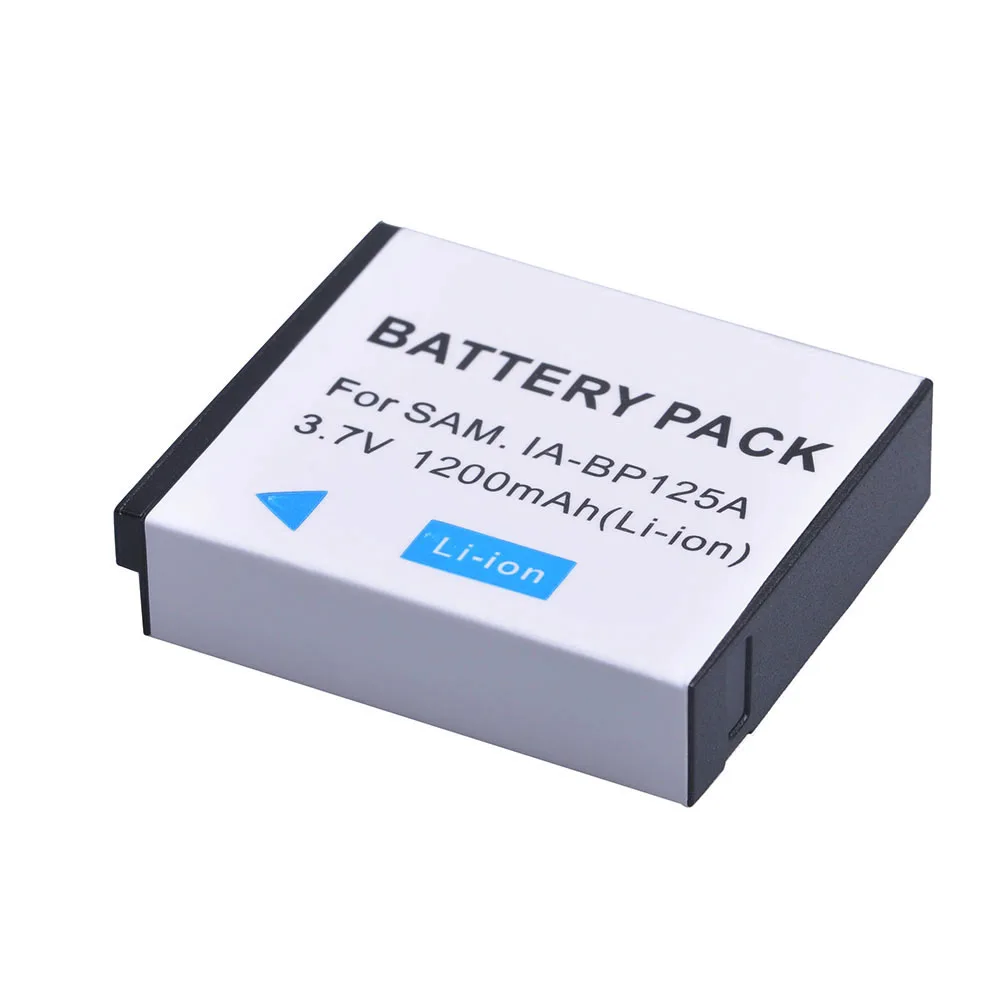 1X 1200 мАч IA BP125A перезаряжаемая батарея для камеры Samsung HMX QF20 QF30 QF300 M20 Q10 |Цифровые