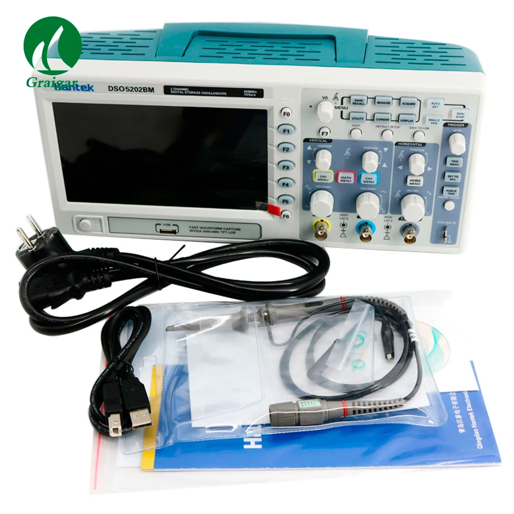 

DSO5202BM Digital Storage Oscilloscope Large (7.0-inch) Color Display,WVGA(800x480) 2 channels