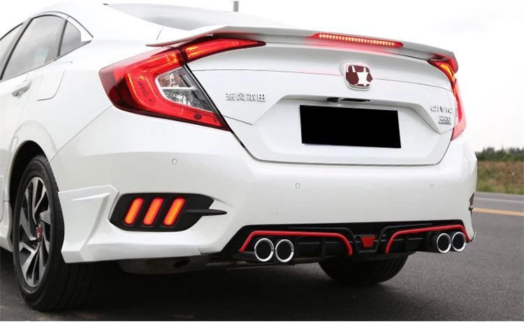 Для Honda Civic Body kit спойлер 2015-2018 для BCK ABS задний передний бампер диффузор защитные
