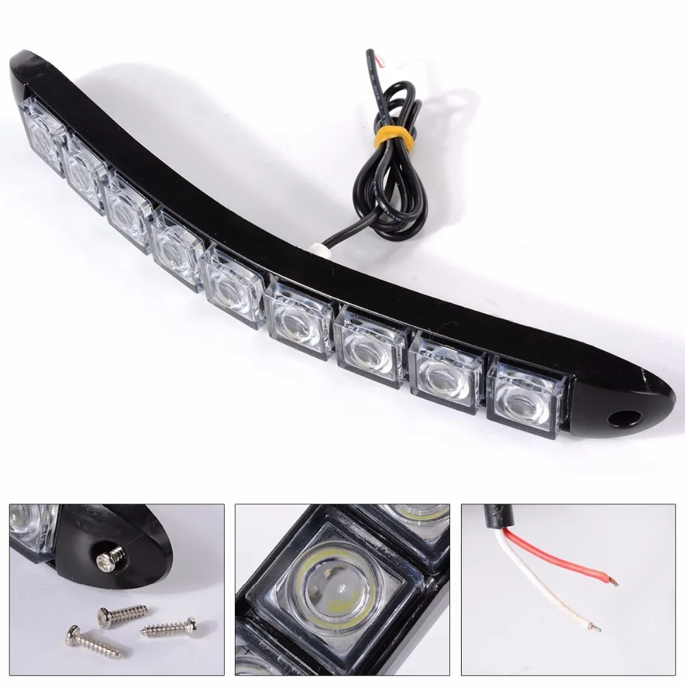 Raoping 2 шт. дневные ходовые огни 9 светодиодный гибкая силиконовая габаритные