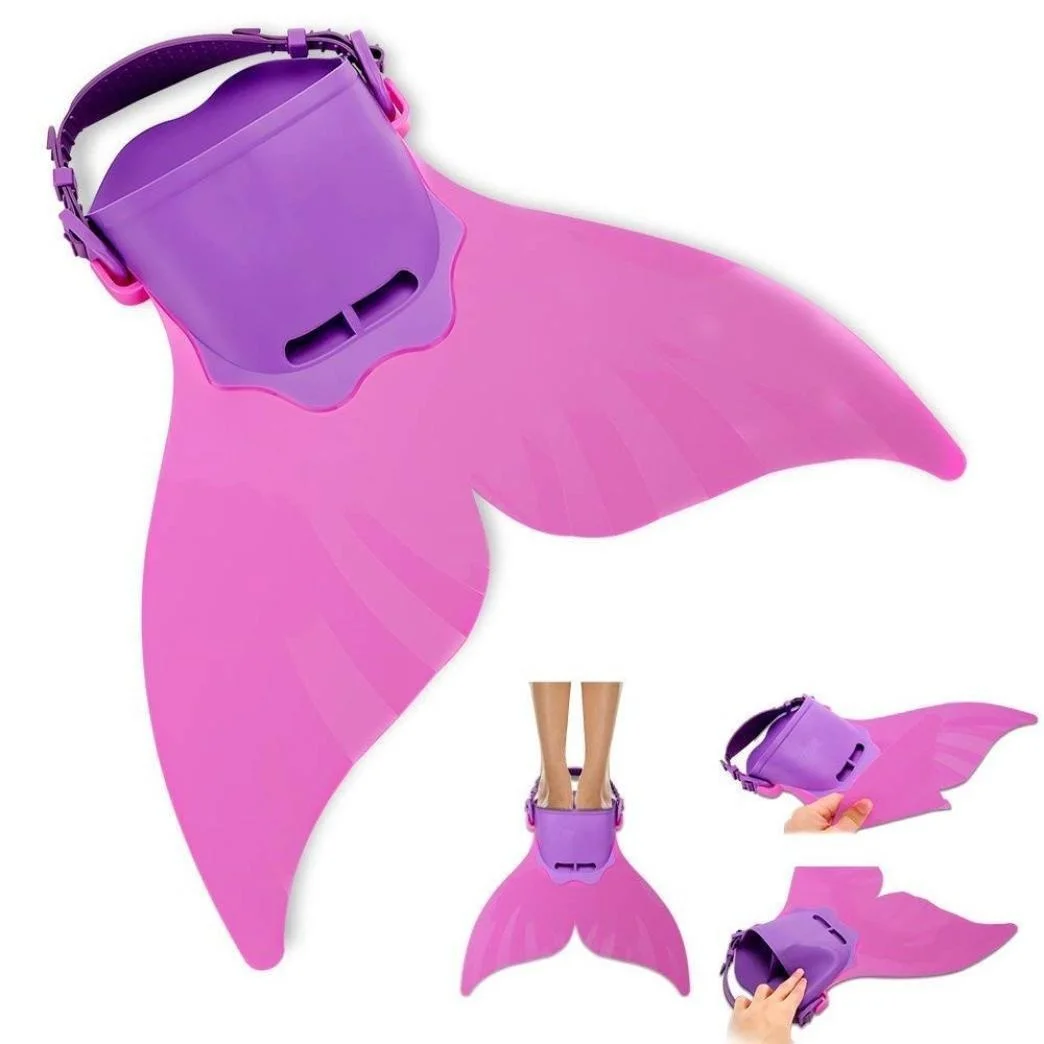 

Cute Children Swimming Fin Diving Foot Flippers Water Sports Training Shoes Feet Tail Monofin For Children Water Sports Traini