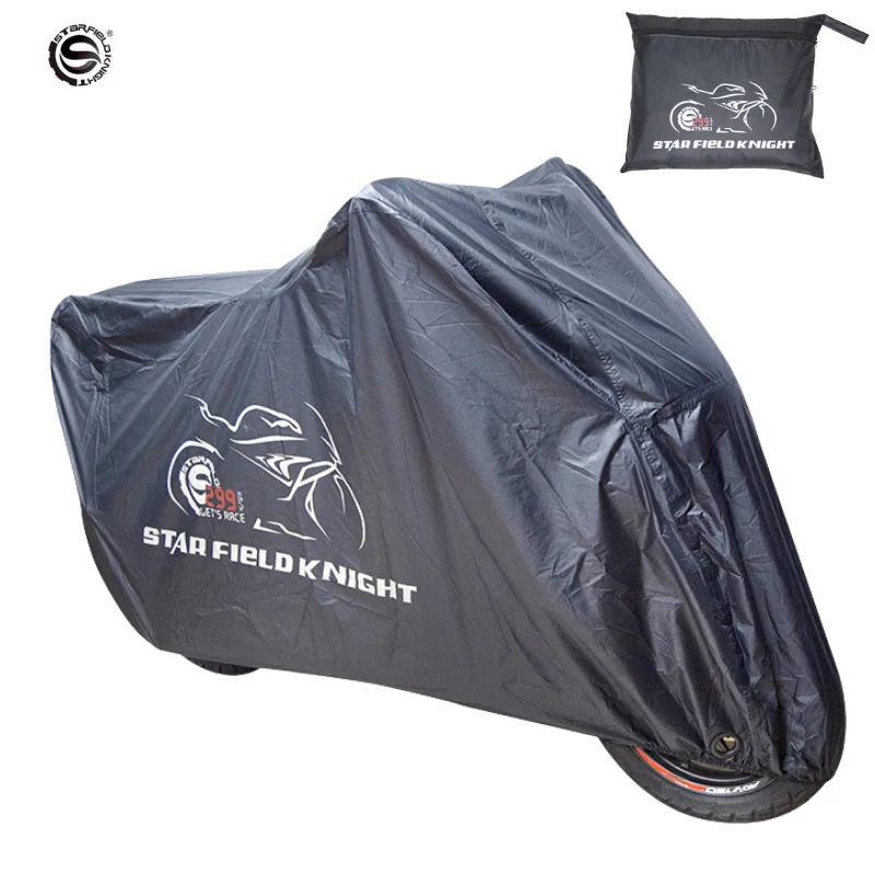 

Four Seasons Protective Cover for Motorcycles Waterproof Black Motocross Covers Sun Protection Moto Rain Cover Lock-holes Design