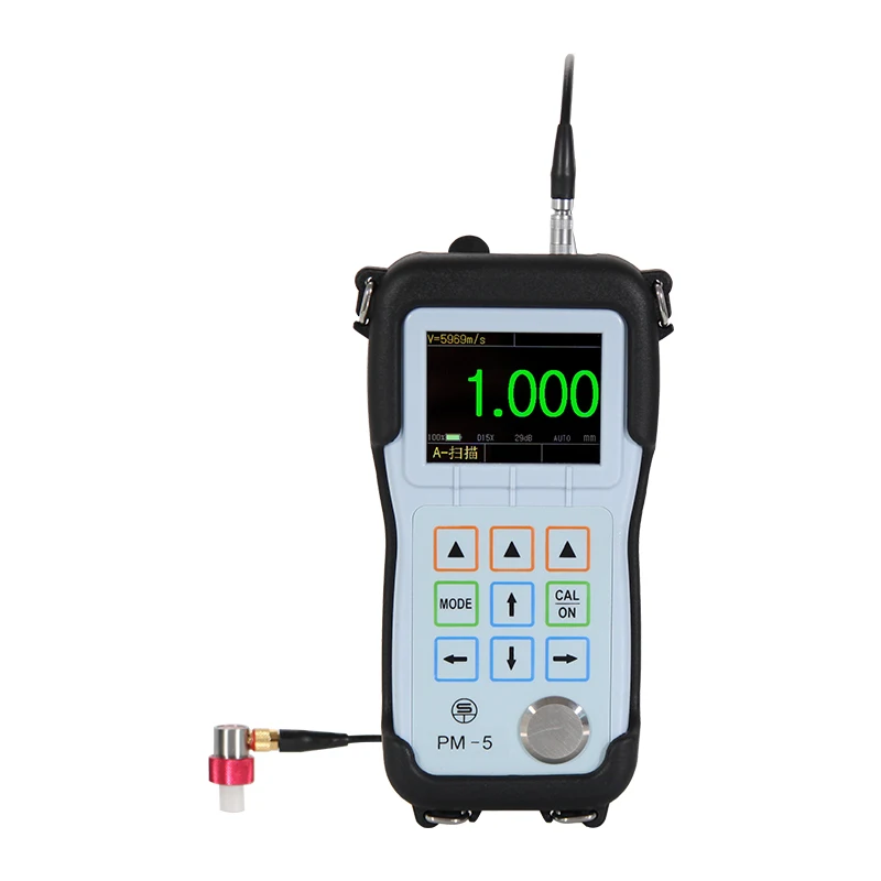 

Free Shipping YUSHI PM-5 0.001mm Resolution Thru Paint Coating 0.2-27mm Thin Sheet Metal Ultrasonic Thickness Gauge