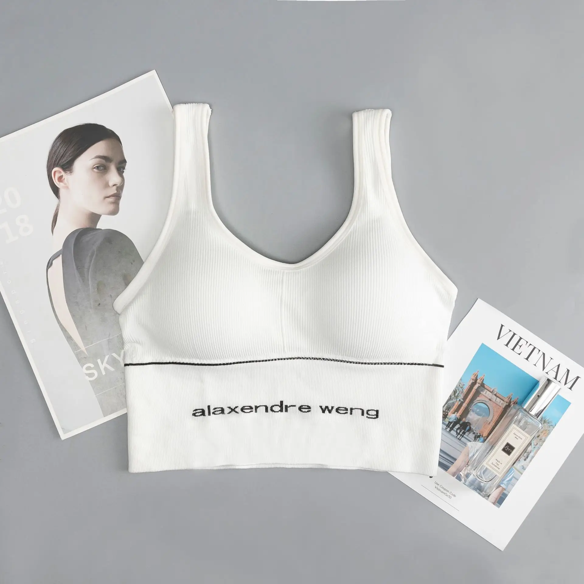 

High-quality sports beauty back underwear women's breathable comfortable seamless yoga running big U vest style no steel ring br