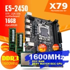Комплект материнской платы Atermiter X79 1356 с процессором Xeon LGA 1356 E5 2450 C2 2 шт. x 8 ГБ = 16 Гб 1600 МГц DDR3 память ECC REG Ram pc3 12800