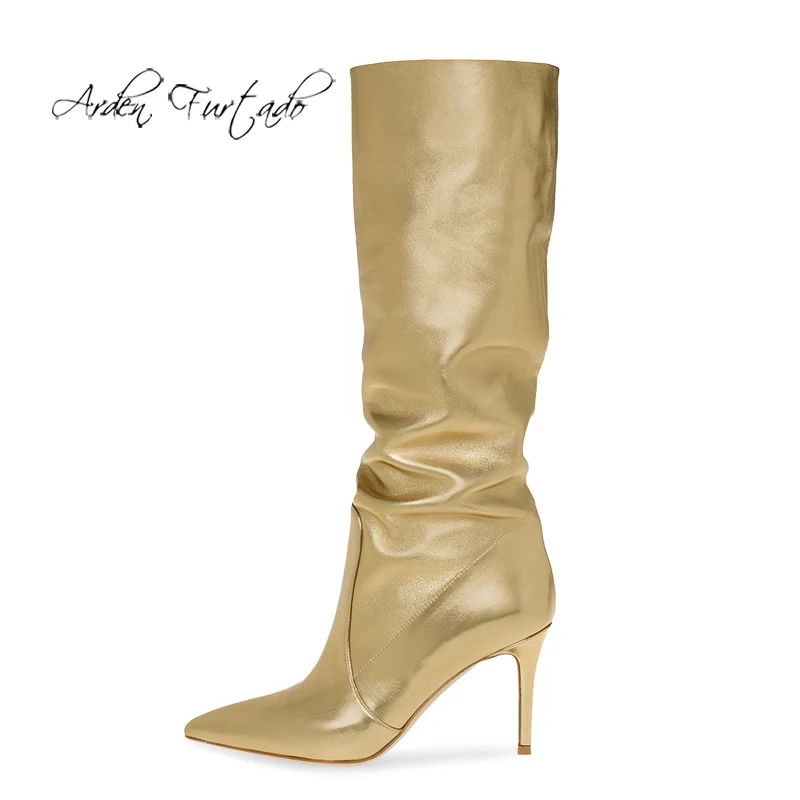 Модные женские зимние сапоги на шпильках с острым носком 42 43 | Обувь