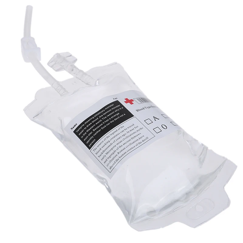 Горячая 350 мл многоразовый крови пакетик для энергетических напитков прозрачный