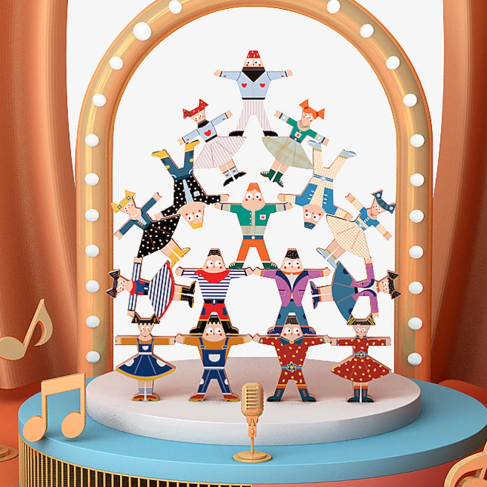 

1 Set of Wooden Building Block Toys Stacking Blocks Children Balance Plaything