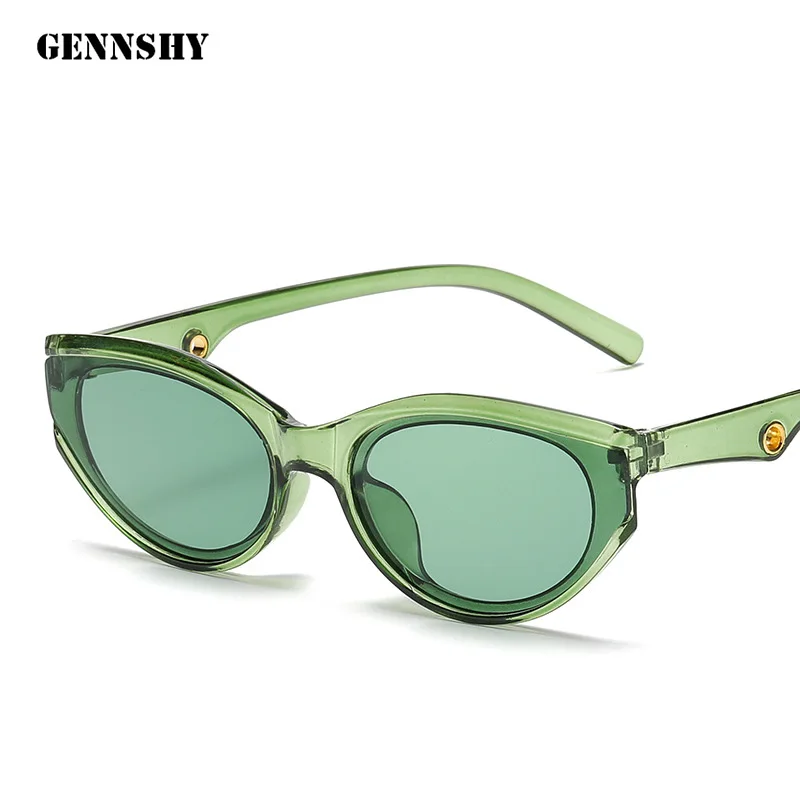 

Новинка 2021, солнцезащитные очки в европейском и американском стиле для женщин и мужчин, модные небольшие овальные очки, уникальные прозрачн...