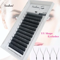 seashine y shape lash extension wholesale volume yy individual eyelash professional natural soft false eye lash supplies