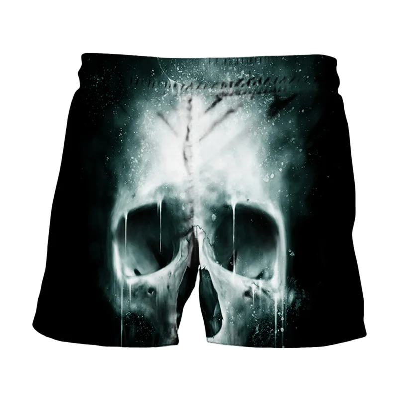 

2021 Hot Summer 3D Printed Skull Stimulating Men's Sexy Swimwear Shorts Running Surfing Guick-drying Men's Beach Shorts