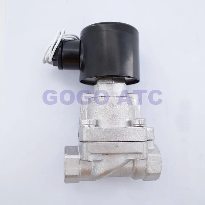 GOGO PTFE 2 way SS304 высокой температуры паровой электромагнитный Соленоидный клапан G1/2