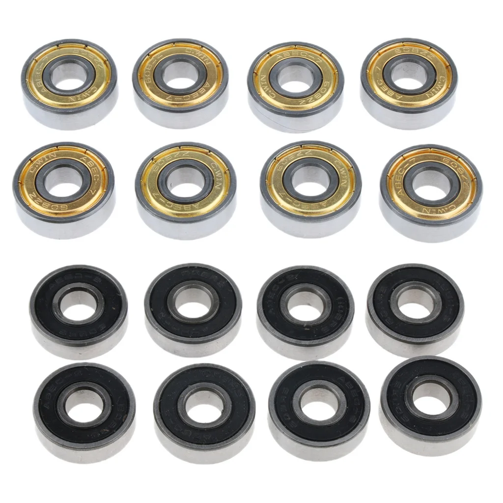 

8pcs Chrome Steel Skateboard Bearings Longboard Skate Ball Bearing