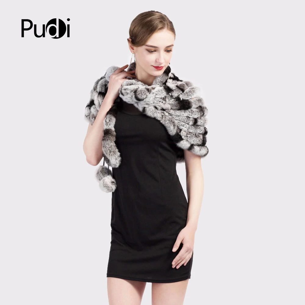 Шаль из натурального меха кролика рекс Pudi SF719 свадебное пончо накидка палантин 2017