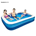 Надувной бассейн для всей семьи, надувной бассейн большого размера см, для дома, улицы, квадратный бассейн, 4 места для взрослых