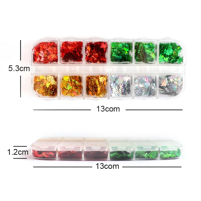 

Holographic Maple Leaf for Nail Design Nail Art Glitter Sequins Fall leaves Decorations Manicure Chameleon Flakes Christmas 2020