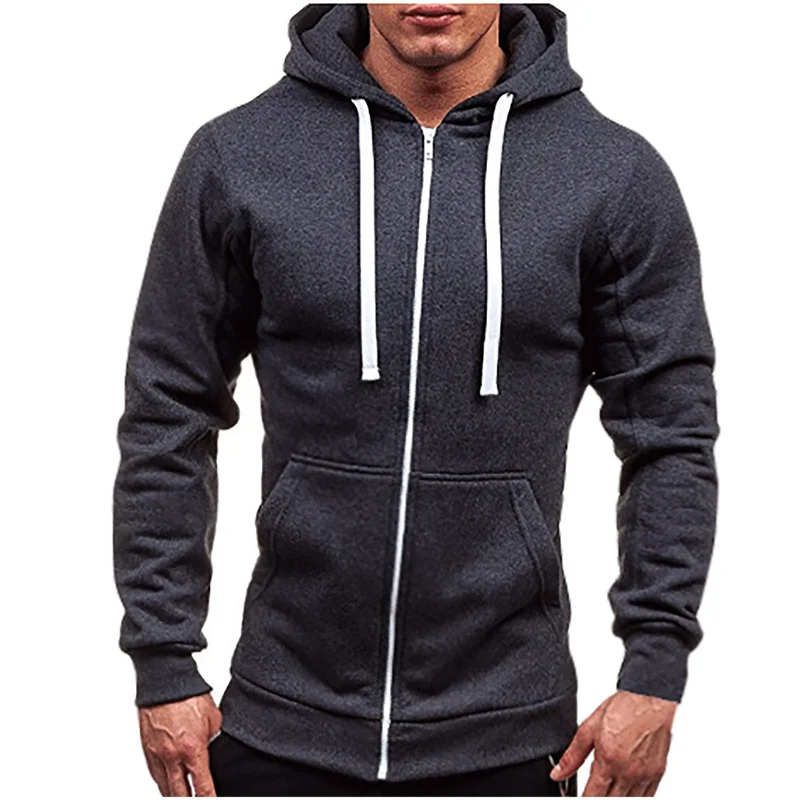 

Men Jackets Hoodies Coats Casual Zipper Sweatshirts Male Tracksuit Fashion Jacket Mens Clothing Winter Add Wool Hoodie