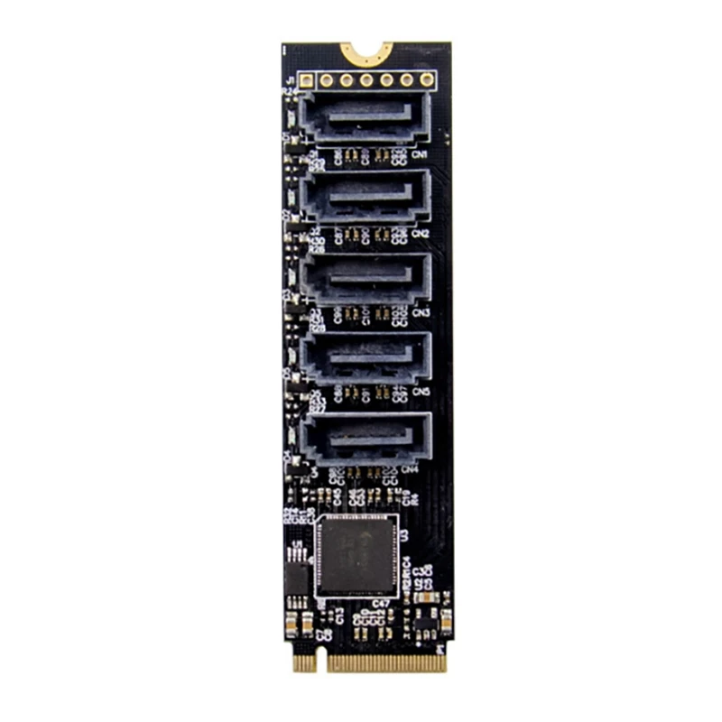 

JMB585 M.2 to NGFF SATA3.0 Adapter Card M.2 Key M SATA3.0 Expansion Card for PC Laptop