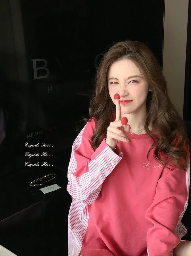 

CSK Cupid PM20: 00 New Jennifer Shirt Patchwork Sweater Korean Style