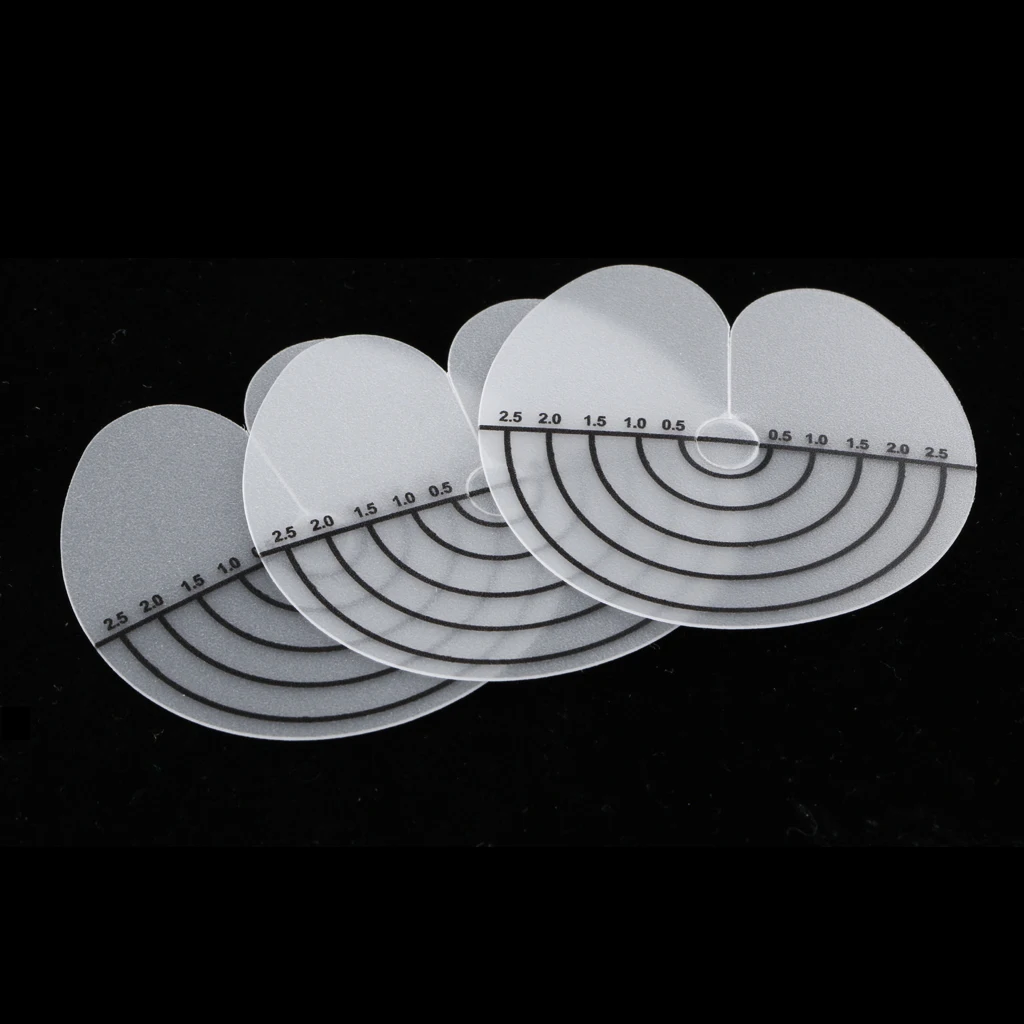 

50Pcs Fusion Hair Extension Heat Glue Protector Template with Scale