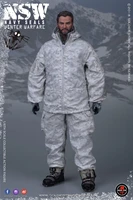 soldierstory ss109 16th white gray combat war tops pant of snow nsw winter warfare soldier doll for 12inch doll action collect