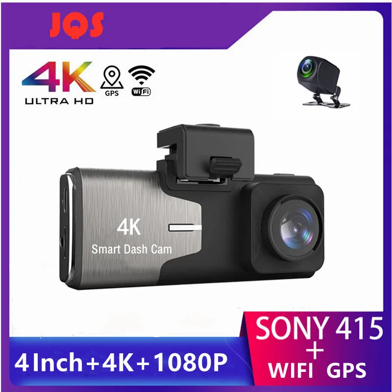 4K 4-дюймовый автомобильный видеорегистратор 3840*2160P с поддержкой Wi-Fi GPS Sony IMX415