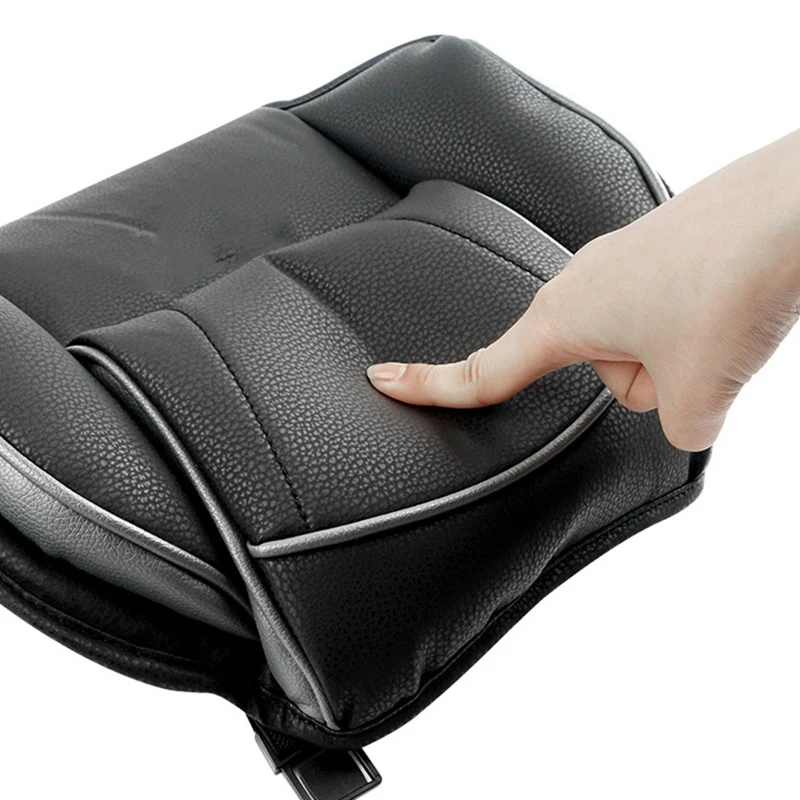 

Universal Car Seat Headrest Pillow, Adjustable Seat Head Memory Foam Neck Pillows Leather Pillow