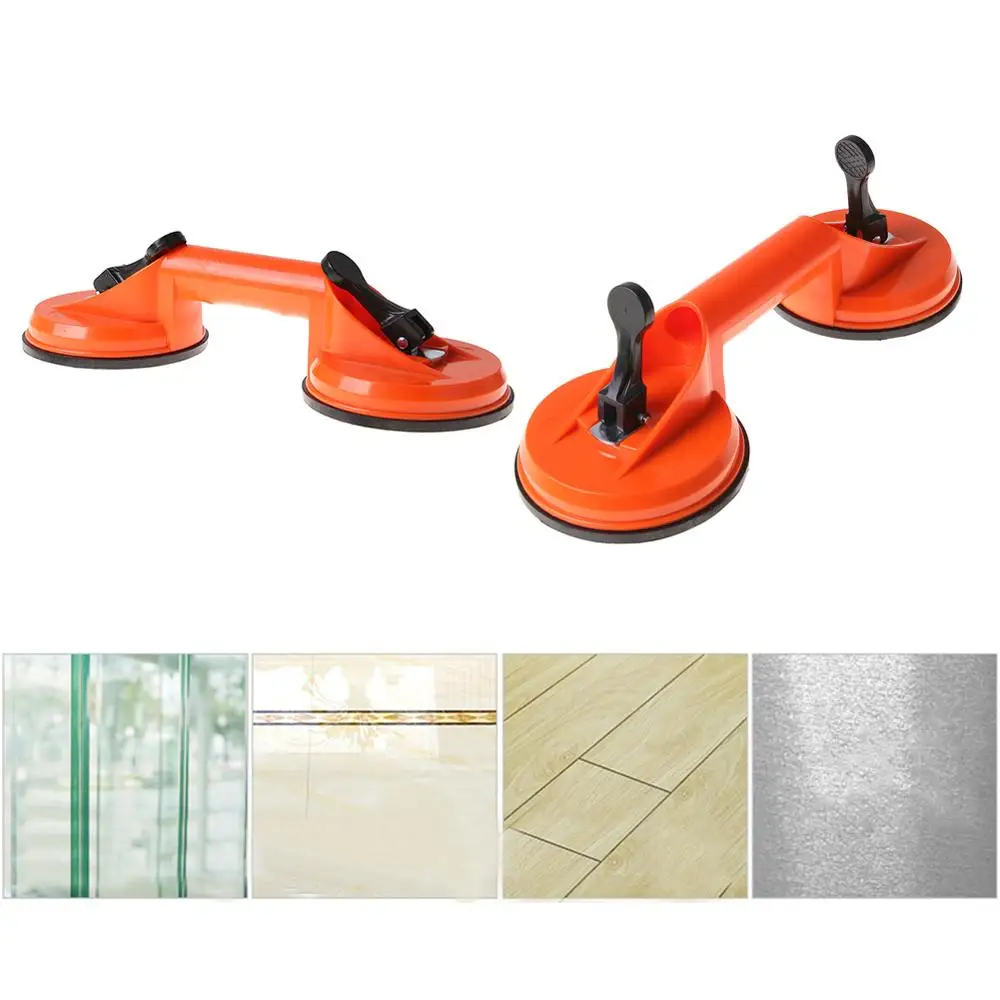 

Premium Quality Heavy Duty Ceramic glass suction cup Double Handle Glass Puller Lifter Gripper Sucker Double Cups Glass Tile Suc
