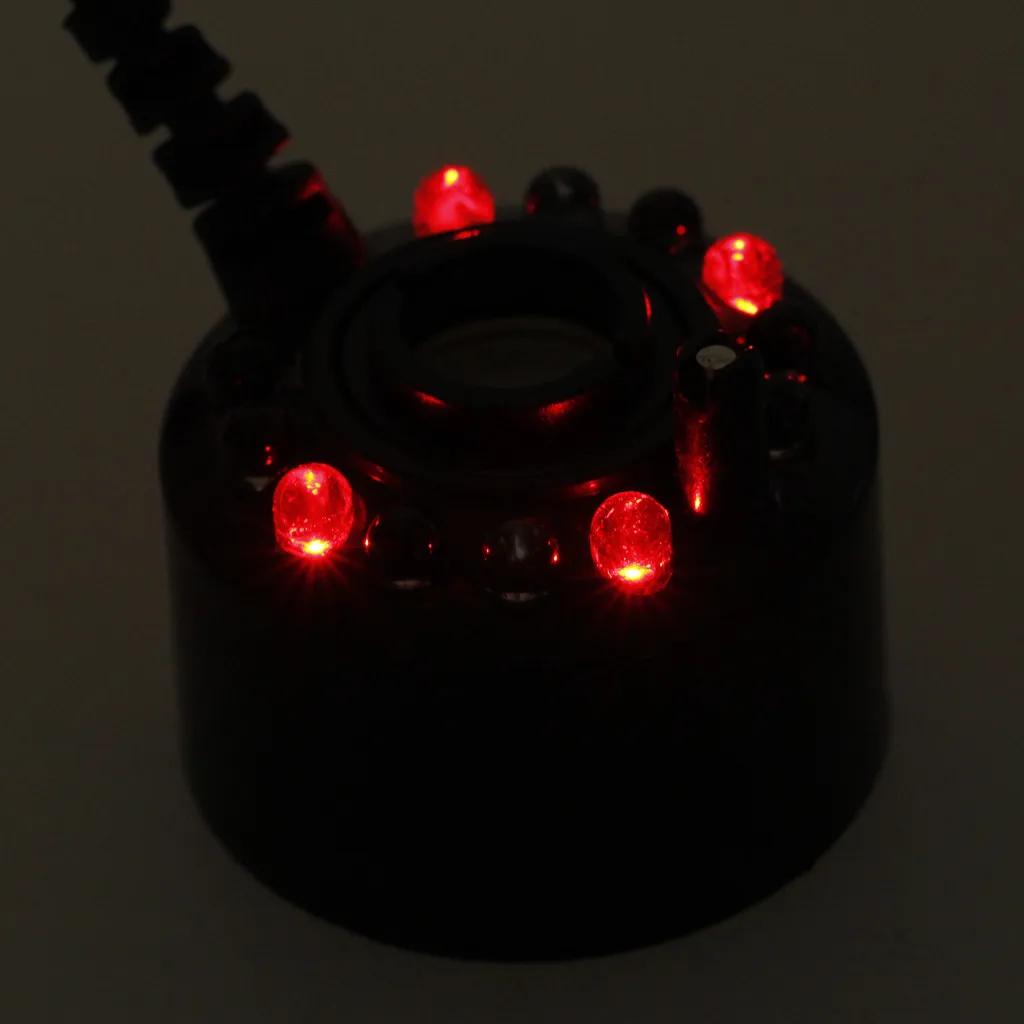 

Ultrasonic12-LED Pond Mist Maker Fogger Water Fountain 3-Color Light EU Plug A6HB