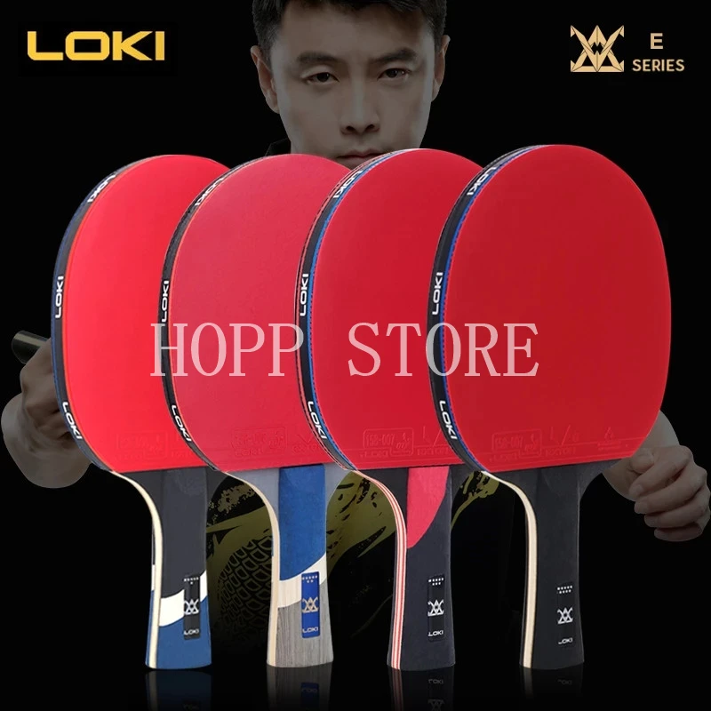 

LOKI E Series High Sticky Table Tennis Racket Carbon Blade PingPong Bat Competition Ping Pong Paddle for Fast Attack and Arc