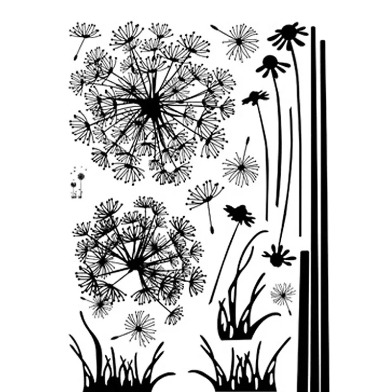 

Dandelion Flower Plant Wall Sticker Bedroom Living Home Background TV Wall Decoration Stickers Removable Room I0U5