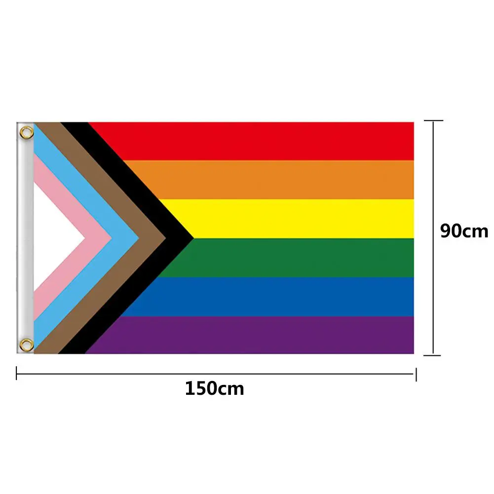

Gay Pride Rainbow Flag Banner Progressive Pride Flag 3x5ft-great Durable For Showing Your Pride Community Support LGBT Flag