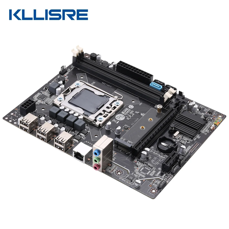Комплект материнской платы Kllisre X79 LGA 1356 с Xeon E5 2420 V2 2x8 ГБ = 16 Гб 1600 DDR3 ECC память |
