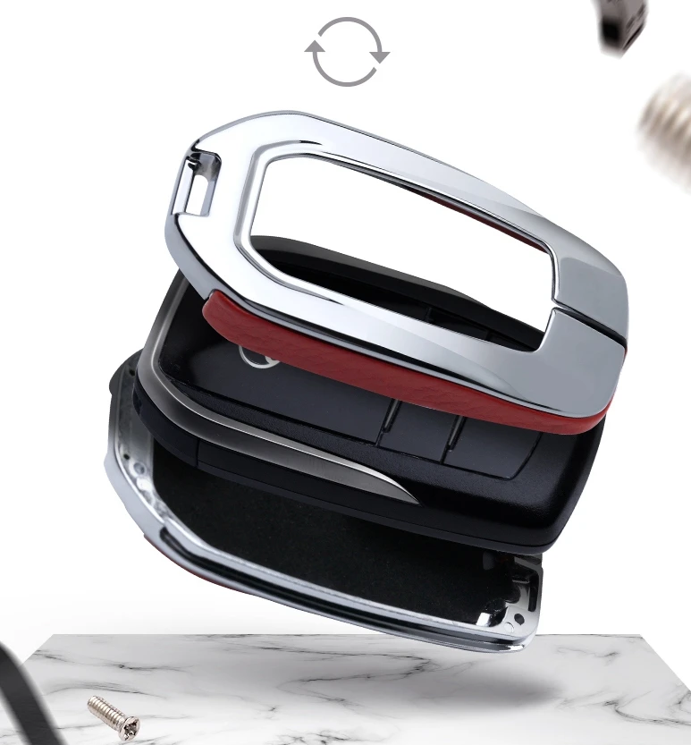 Автомобильный Гальванизированный сплав и кожа брелок для ключей чехол Toyota Hilux