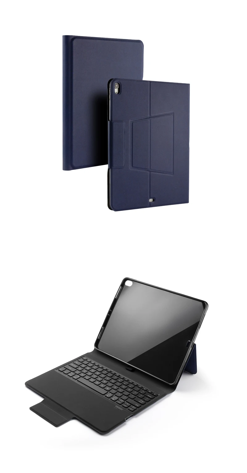 [Новинка] Беспроводная клавиатура Blue tooth для iPad pro 12,", Премиум чехол из тонкой кожи+ умный сон+ все в одном дизайне
