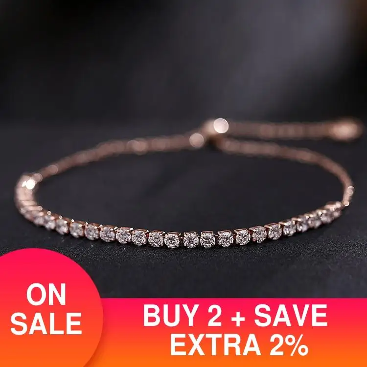 Браслет женский под розовое золото и серебро модный Ювелирное Украшение на