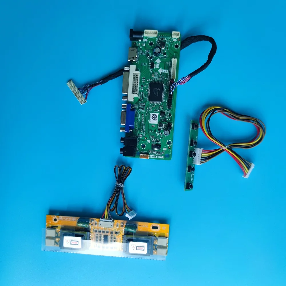 

Комплект для G170EG01 V0 DVI VGA драйвер контроллер экрана контроллера 30pin 17 "1280X1024 DIY M.NT68676 LVDS 4 лампы