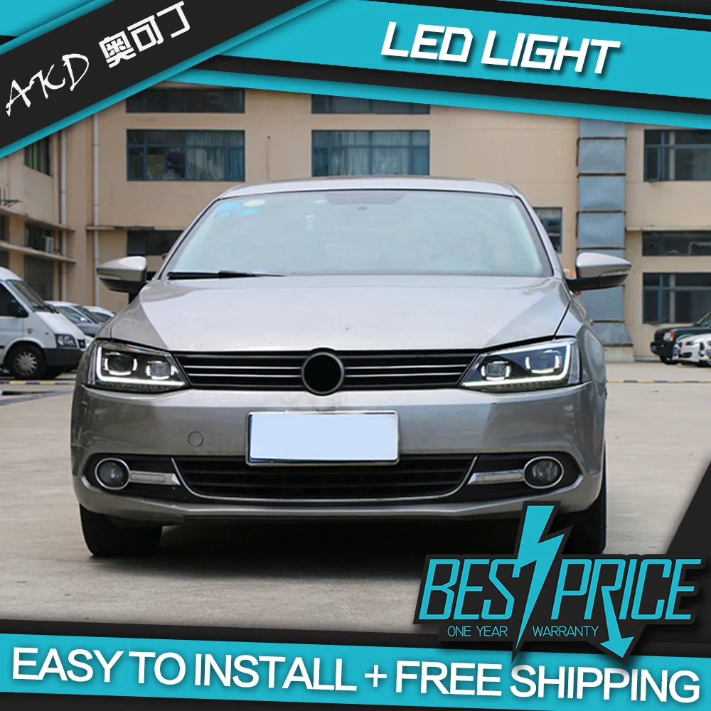 AKD Cars Styling Headlight For VW Jetta MK6 B8 2012-2018 Type Headlights LED Running lights Bi-Xenon Beam Fog Auto level | Автомобили и