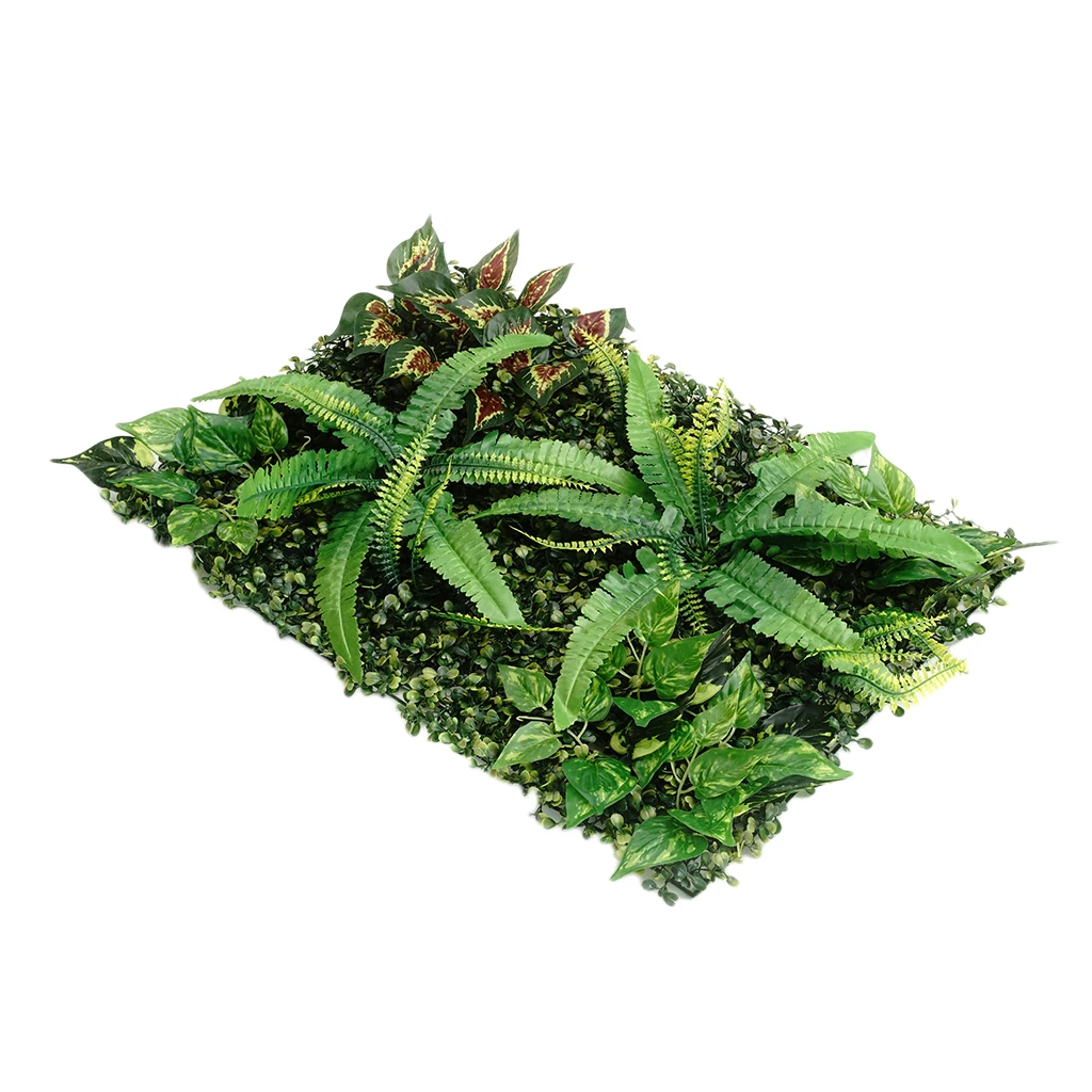 6 шт. искусственные растения зеленая трава цветок настенные панели открытие