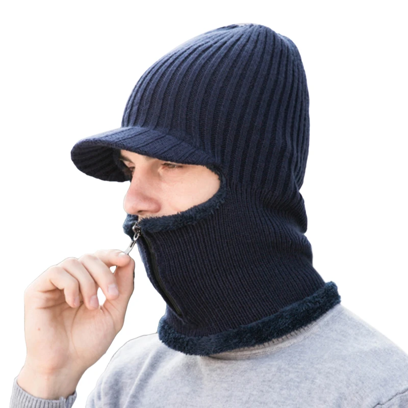 

Winter Wool Hat Beanie Scarf Knitted Hat With Lining Men's Hat Winter Hat Men's Beanie Hat Warm Hot Sale 2022