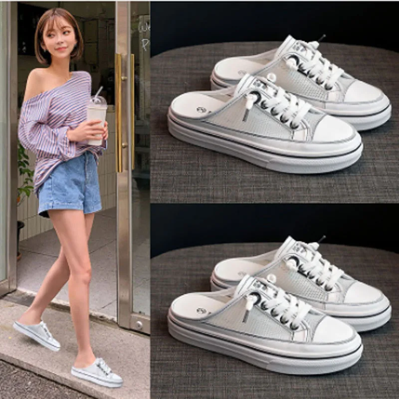 

Casual shoes women leather slippers women small white shoes women sports shoes women fashion lazy thick bottom slippers flat