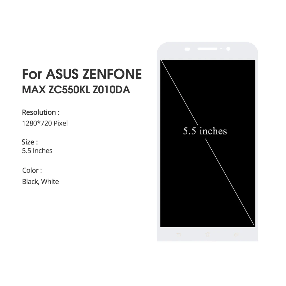 ЖК дисплей 5 дюйма для ASUS Zenfone Max ZC550KL Z010DA с сенсорным экраном и дигитайзером в