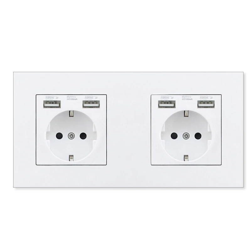 Avoir европейская вилка розетка двойной usb зарядный порт домашняя настенная