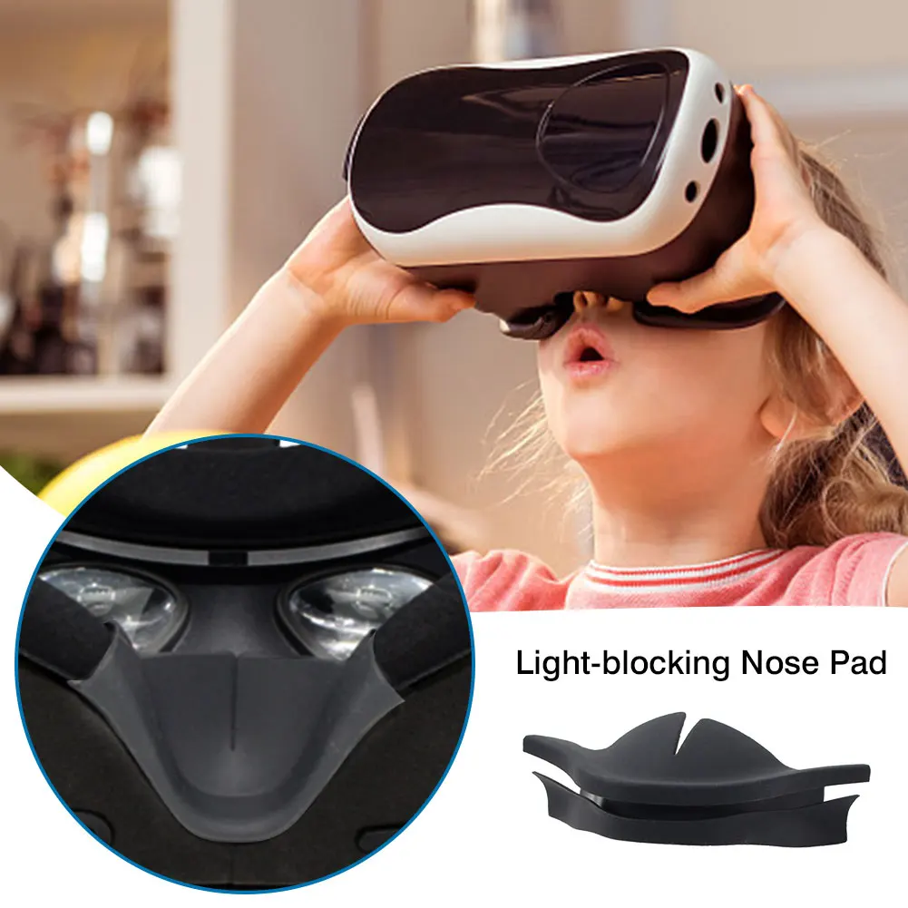 

Light-blocking Nose Pad Silicone Eco-friendly Pad For Oculus Quest VR Glasses Prevent Light Leakage (not Include VR Glasses)