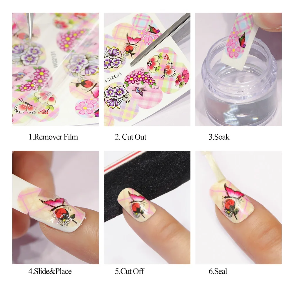 Наклейки для ногтей 12 шт./лот в рождественском стиле водная наклейка слайдер Дед