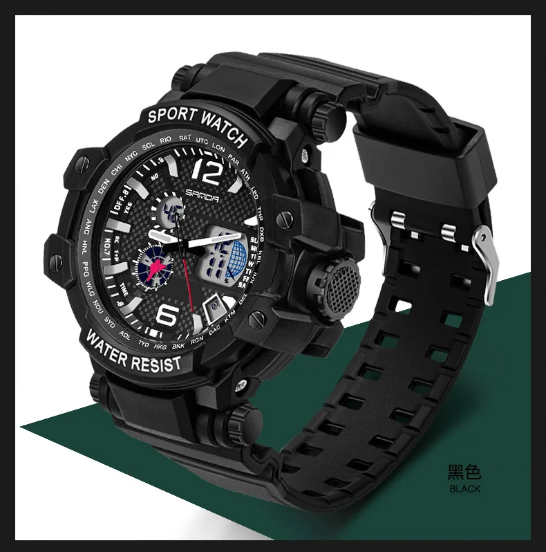 Часы наручные мужские цифровые модные повседневные деловые с силиконовым